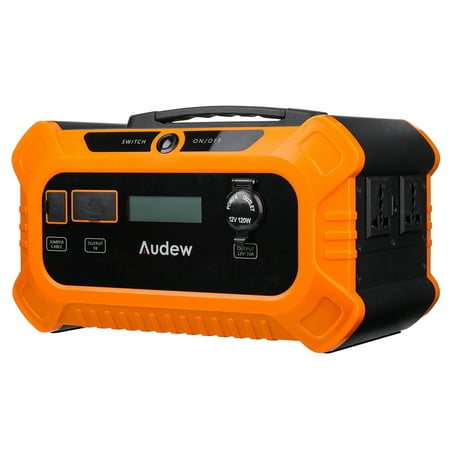 Audew Solar Generator,Portable Battery Generator with Large Battery Capacity 156000mAh/500Wh,- Iron-phosphate Battery Power Supply with 110V/250W Pure Sine Wave AC (Best Inverter Battery 2019)