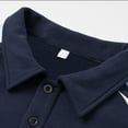 thumbnail image 4 of UVEASISHA Mens Casual Polo Shirts Striped Long Sleeve Golf Polos Button Up Loose Collared Active Fit Golf Shirts Stylish Work Shirts for Men Sales Today,Navy,L, 4 of 7