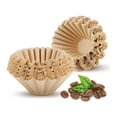 thumbnail image 2 of 100 Pcs 1-4 Cup Basket Coffee Filters Disposable Paper for Home Office Use Brown, 2 of 4