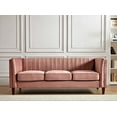 thumbnail image 3 of Uspridefurniture Plainfield Square Design 2Pcs Living Room Set, Pink Velvet, 3 of 5