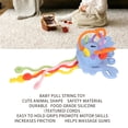 thumbnail image 4 of Pull String Sensory Toy, Soothe Gums Grasp Training Baby  Toy Educational Rich Color  For Travel For Toddlers Blue,Red, 4 of 8