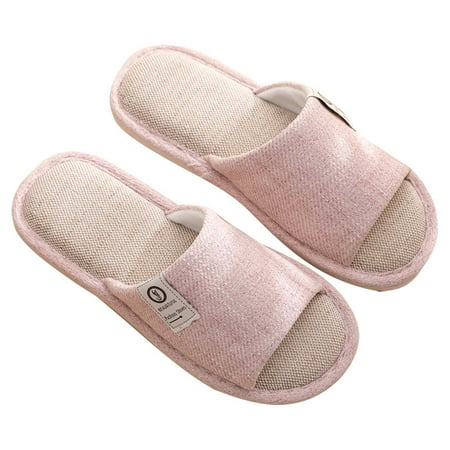 XIMIN Women s Soft Sole Slippers Fashion Beach Sandals Hollow Casual Slippers Flat Shoes Retro Sandals Fashion Bedroom Comfy Shoes(Pink US 6.5)