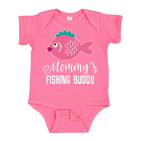Inktastic Mommys Fishing Buddy Girls Girls Baby Bodysuit