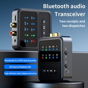 Bluetooth 5.4 Transmitter Receiver for TV Home Stereo, 2-in-1 Wireless Audio Adapter with 3.5mm AUX RCA aptX LL/HD/AD Dual Pairing Bluetooth Adapter for Headphone Speaker Car Music Streaming
