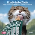 thumbnail image 2 of Glad Tidings Snowy's Lickable Seafood Wet Cat Treats, Topper with Vitamin E & Taurine, Tuna & Seafood, 16 Count, 1.7 Ounces ⏤ Trio, 2 of 9