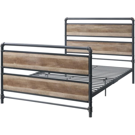 ACME Brantley Full Bed in Antique Oak and Sandy Gray