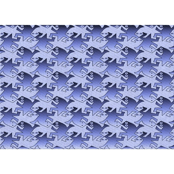 Ahgly Company Machine Washable Indoor Rectangle Transitional Blue Angel Blue Area Rugs, 5' x 7'