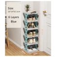 thumbnail image 6 of Shoe Rack Organizer,Vertical Shoe Rack, 6 Tiers Narrow Shoe Shelf 6 Pairs Slim Shelf for Shoes Narrow Shoe Rack,DIY Free Standing Shoes Storage Organizer ,Free Shoe Shelf for Small Space, 6 of 11