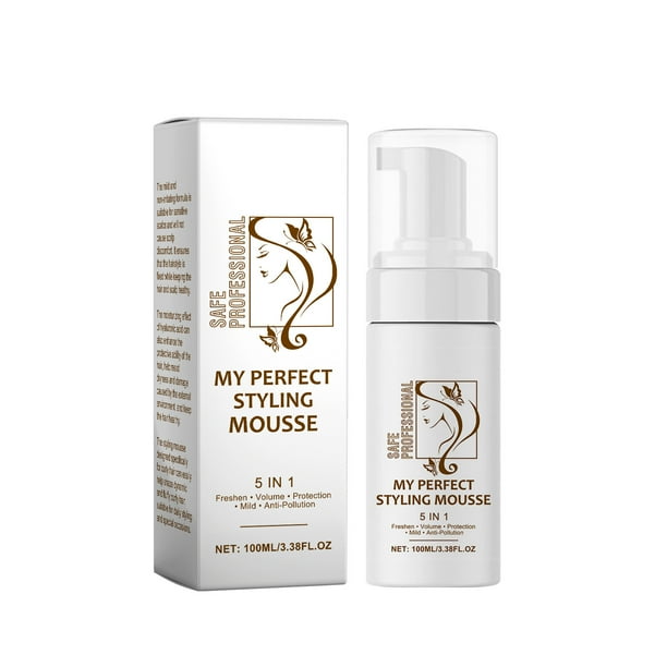 Productos para el cuidado del cabello 5 en 1 - Espumas para el cabello sin alcohol - Para definición, volumen y protección - Espumas para rizos y cabello fino - Con ácido hialurónico y extractos natur