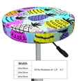 thumbnail image 4 of Balery Graffiti Pineapples Fundas de asiento para taburete de bar redondo de tela de terciopelo ajustables que protegen de arañazos y manchas para sillas de 14 a 17 pulgadas.-12 inch, 4 of 7