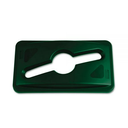 

Rubbermaid Slim Jim Single Stream Recycling Top for Slim Jim Containers 12.1w x 21d x 2.75h Dark Green