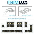 thumbnail image 4 of Luxrite 2 Inch Black Trimless LED Recessed Light, 5CCT 2700K-5000K, Interlocking, 1000LM, 6-Pack, 4 of 7