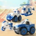 thumbnail image 1 of DPTALR DIY Detachable Children's Car Boy Free Motorcycle Helicopter Model Toy Car, 1 of 9