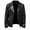 Black, variant on Men's Autumn Winter Long-sleeved Leather Motorcycle Jacket Zipper Coat Long Sleeve Hoodless Faux Leather Outwear & Jackets Red