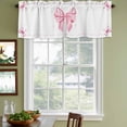 thumbnail image 3 of 2 Pack Valances for Window, Valentine's Day Short Curtains for Kitchen Bedroom Living Room, Pink Bowknot Ribbon Modern Minimalist Art Rod Pocket Small Window Treatment Valance Drapes 60 x 18 Inch, 3 of 8