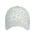 thumbnail image 2 of Kdxio Unisex Daisies Flowers Pattern Baseball Cap Unisex Washed Classic Adjustable Hat, 2 of 8