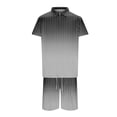 thumbnail image 1 of toraway Costumes pour Hommes Ensemble 2 Pcs Costume Imprimé Mode Dégradé Rayé m, 1 of 4