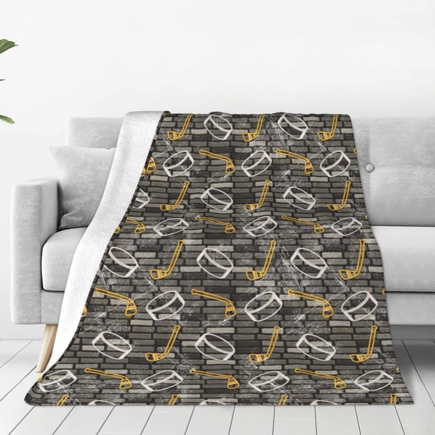 Fotbe Hockey1 Manta de Franela Acolchonada con Estampado, Súper Suave y Esponjosa, Extra Grande para Sofá, Cama, Uso Todo el Año-50"x40"