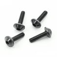 thumbnail image 4 of 4pcs Titanium Ti M6x50mm Button Torx Head Bolt Screw for Bicycle Motorcycle M6x50, Black, 4 of 4