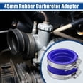thumbnail image 2 of Unique Bargains 45mm ID Blue Carburetor Adapter Inlet Intake Pipe Manifold Adapter Boot Sleeve Interface with Clamps, 2 of 7