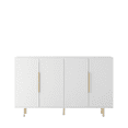 thumbnail image 5 of Hassch 56.7 inch Buffet Sideboard with 4 Doors, Kitchen Storage Cabinet, Coffee Bar Cabinet with Adjustable Shelves, Credenza for Dining Room, Living Room, Entryway, White, 5 of 11
