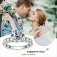 thumbnail image 3 of AEHIO Moissanite Engagement Ring,4.3cttw D Color Round Cut, Gold Plated Sterling Silver Promise Anniversary Ring for Women, 3 of 15