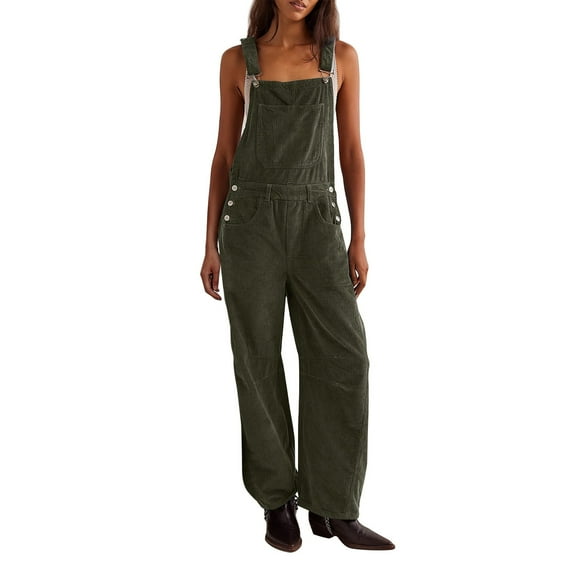 yunLCZ Women's Palazzo Pants Women's Sleeveless Overalls Jumpsuit Casual Solid Summer Wide Leg Bib Pants Casual Lounge Sweatpants