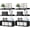 Black, variant on Floating Shelves for Wall with Cube Shelf, Wall Shelves with Metal Rail for Bathroom Decor, Bathroom Organizers and Storage, Over Toilet Shelves for Toilet Paper