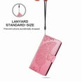 thumbnail image 3 of Dteck for OnePlus Nord N200 5G 2021 Released Embossed Butterfly Flower Premium PU Leather [Folio Flip][Kickstand][Card Slots][Wrist Strap] Cover, Pink Butterfly, 3 of 6