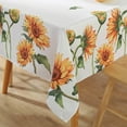 thumbnail image 3 of Summer Sunflower Tablecloths for Rectangle Table 60"x102",Yellow Floral Table Cloth,Spillproof Wrink Free Fabric Table Cover for Fall Autumn Camping Picnic Dinning, 3 of 7