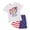 a49-Dark Purple, variant on KPOPLK Girls Summer 2Pcs Outfits Set Clothing Short Sleeve Rainbow Stripe Embroidery and Elastic Waist Shorts Clothes(3-4 Years,Dark Purple)