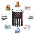 thumbnail image 4 of Goofa Ribbon Breast Cancer Awareness Printed Circular Hamper,Laundry Basket with Handles,Storage Baskets Foldable,Large Capacity Laundry Hamper-Small, 4 of 6