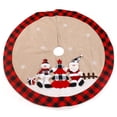 thumbnail image 2 of Falda De Árbol De Navidad Con Muñeco De Nieve De Papá Noel, Falda De Árbol A Cuadros Roja Y Negra, Alfombrilla De Cubierta De Base De Árbol, Regalo Para Amigos Y Familiares Kearding HA039093-00, 2 of 6