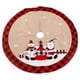 thumbnail image 2 of Falda De Árbol De Navidad Con Muñeco De Nieve De Papá Noel, Falda De Árbol A Cuadros Roja Y Negra, Alfombrilla De Cubierta De Base De Árbol, Regalo Para Amigos Y Familiares Speravity HA039093-00, 2 of 6