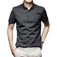 thumbnail image 2 of Camisa polo para hombre de alta calidad, talla grande, manga corta, polos de negocios transpirables, camiseta informal para hombre, verano, seda de hielo, algodón, 2 of 5