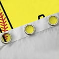 thumbnail image 4 of Homewish Cartoon Monogrammed L Black Out Curtains, Yellow Red Baseball Curtains Pack of 2 (42x63 Each), Teens Kids Boys Girls Bedroom Curtains, Living Room Curtains Decor, 4 of 6