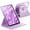 Light Purple, variant on 360° Rotating Glitter Case Clear Back & Pencil Holder for iPad 11"/10.9"
