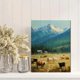 thumbnail image 2 of Qisvanset 12x16 Inch African Elephant Herd Running Canvas Print Wall Art, 2 of 5