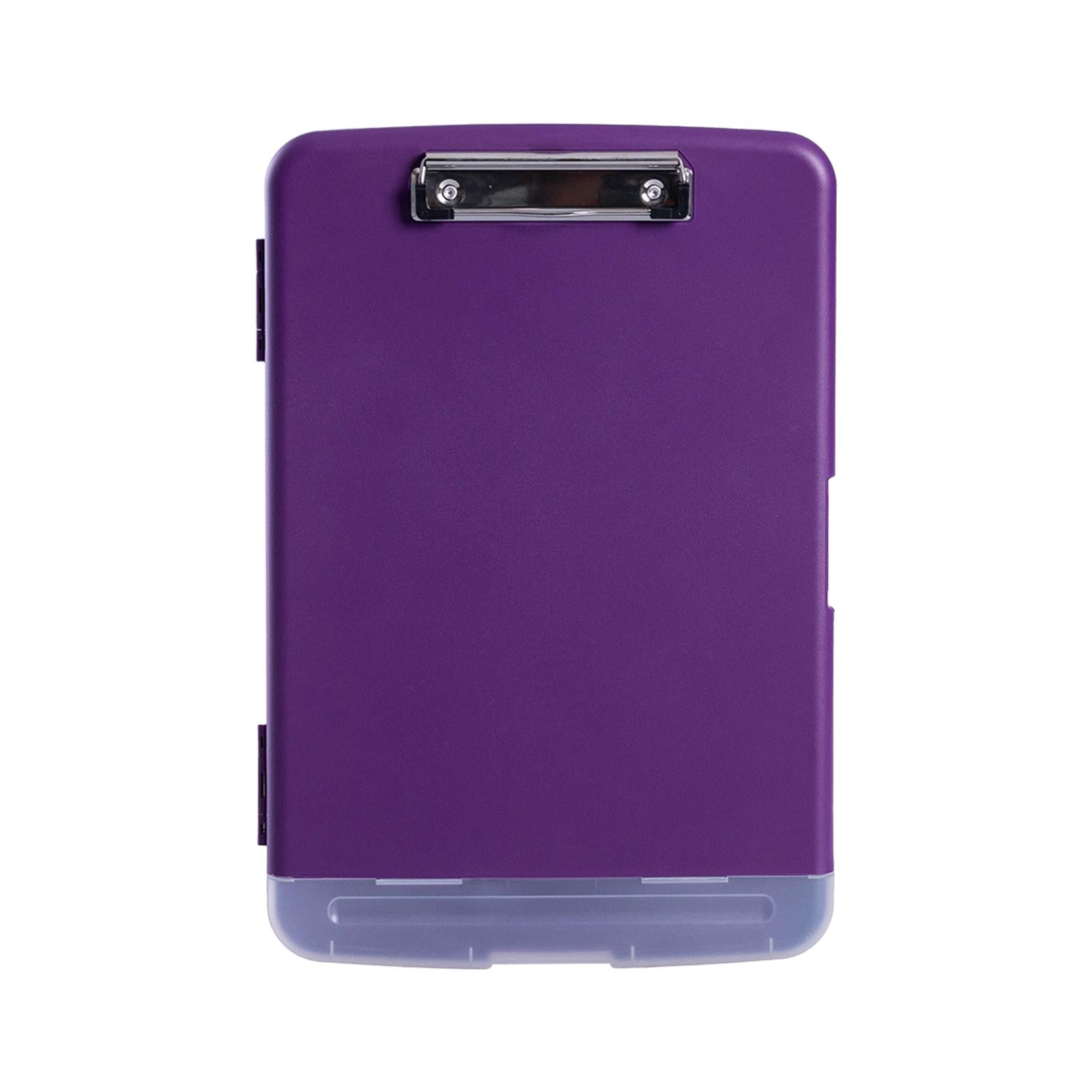 SunniMix Clipboard with Storage And Pen Holder, A4 Size Clipboard Organizer, Multipurpose dark violet