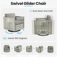thumbnail image 5 of PARKWELL Outdoor Patio Swivel Glider Chair,Hand-Woven Rope Swivel Rocking Lounge Chair with Removable Dark Gray Cushions, 5 of 9