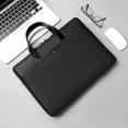 thumbnail image 2 of Bolso para portátil de 14 pulgadas para mujer, negro, bolso ultrafino para portátil, bolso para portátil, bolso de trabajo para viajes, bolso para portátil para mujer, funda para portátil, 2 of 5