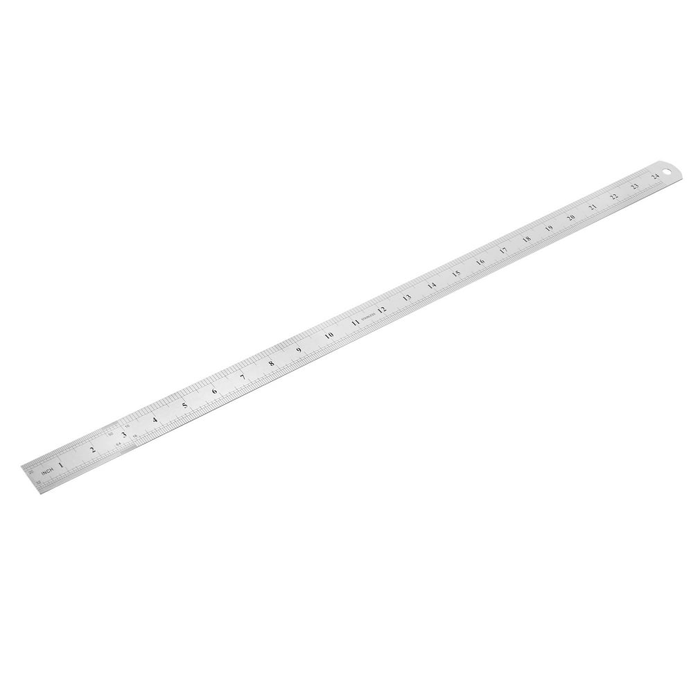 Steel Ruler  24 inch Ruler  Metal Ruler  Ruler  Inches and 