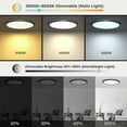 thumbnail image 4 of SHILIU-12in LED Flush Mount Ceiling Light Fixture with Remote Control, Nightlight 2000K Warm, 3000K-6500K Adjustable, Low Profile Ceiling Lights for Bedroom, Kitchen, Living Room, Black, 4 of 4