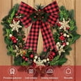 thumbnail image 5 of SLYNSHome Christmas Bows for Wreath Decoration,Xmas Tree Topper Plaid Bow for Christmas Parties Indoor Outdoor, 5 of 7