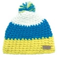 thumbnail image 2 of Empire Cove Winter Tri-Color Knit Beanie with Pom Pom-Yellow, 2 of 5