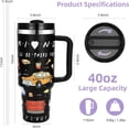 thumbnail image 5 of 40oz Friends TV Tumbler with Lid & Straw, Stainless Steel Coffee Cup Bottle Travel Mug with Handle for Best Friends TV Show Merch Fans Women, Birthday Anniversary Christmas Gifts Valentine''s Day, 5 of 6
