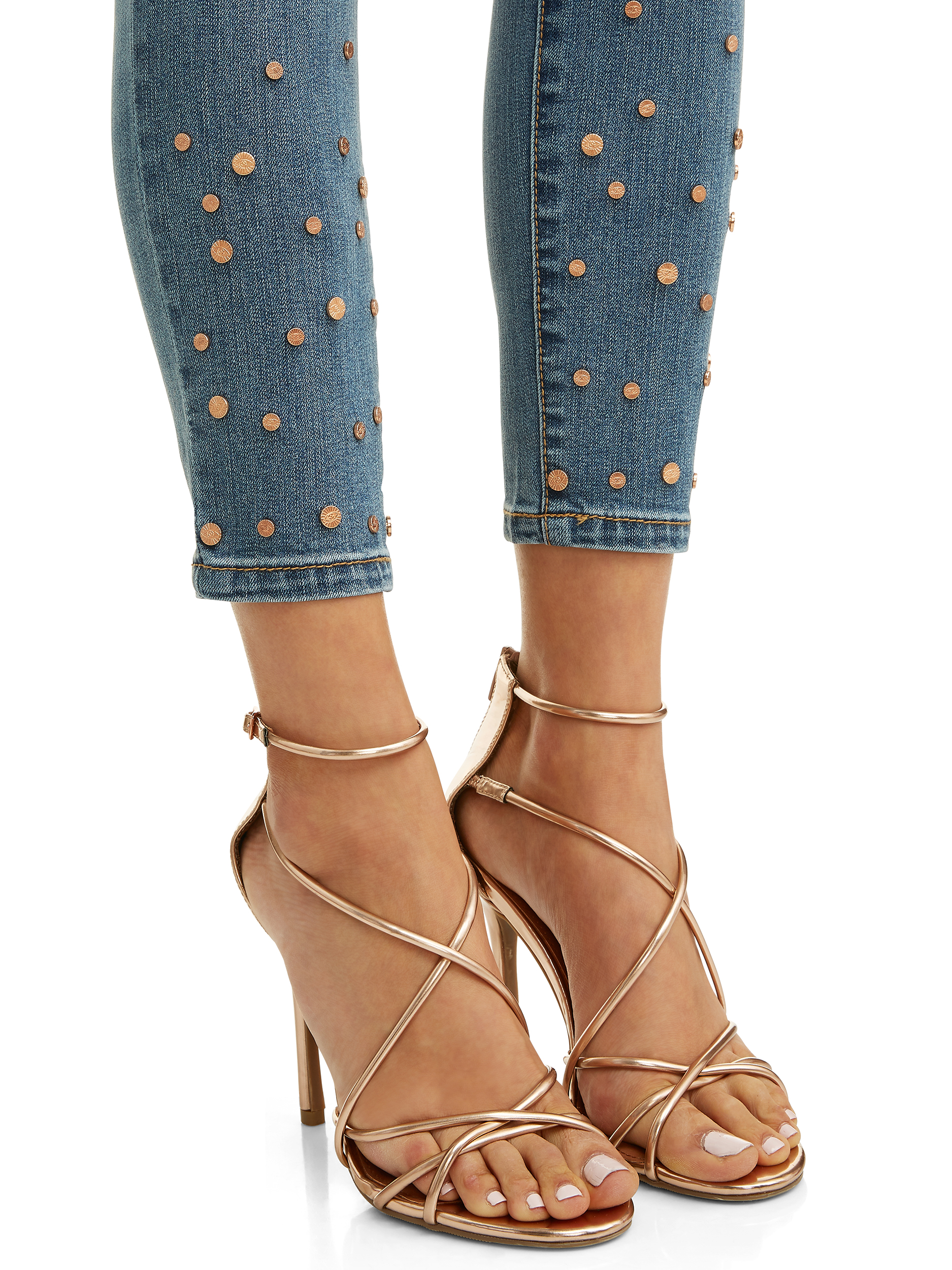 Sofia Jeans Skinny Studded Mid Rise Stretch Ankle Jean Women's - image 3 of 6