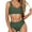 Green, variant on Womens Bikini Swimsuits Two Piece Bathing Suits Modest Triangle Bottoms Swimwear for Holiday,Green,S