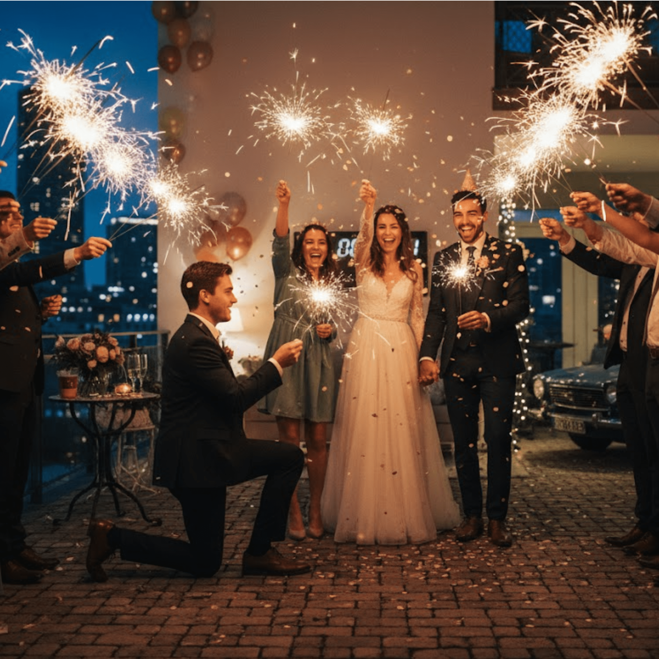 Heart Shaped Sparklers - 36 Pack