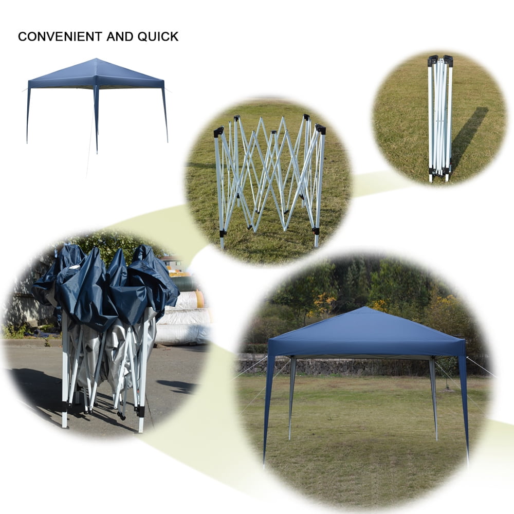Kepooman 3 x 3m Pop Up Canopy, Portable Folding Instant Canopy Tent, Outdoor Gazebo, Blue, No Side Kepooman 3 x 3m Pop Up Canopy, Portable Folding Instant Canopy Tent, Outdoor Gazebo, Blue, No Side